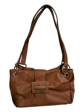 Strada Faux Leather Shoulder Bag in Brown